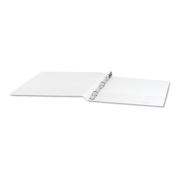 Universal® Deluxe Round Ring View Binder, 3 Rings, 0.5" Capacity, 11 X 8.5, White freeshipping - TVN Wholesale